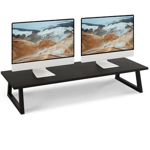 31.5 inch Dual Monitor Stand Riser for Wood & Steel Desktop Riser Organization - Picture 1 of 6