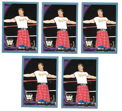 Lot of 5 2010 Topps WWE Blue Parallel Inserts #103 "Rowdy" Roddy Piper /2010 - Image 1 of 2