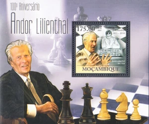 W MOZAMBIQUE 2244 ANDOR LIENTHAL CHESS CHAMPION - Picture 1 of 1