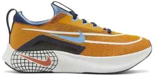 NIKE Zoom Fly 4 Premium Light Curry Obsidian Blue Training Running Shoes Men's 9 - Picture 1 of 6