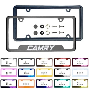 NewLaser Etched Customize Stainless Steel License frame Silicone Guard For_camry - Picture 1 of 128