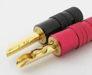 10x CMC Audio BFA-Z Pin Sólido Enchufe Banana Altavoz Cable Conectores Chapados en Oro - Imagen 1 de 4