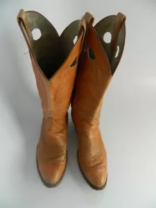 Vintage Mens Dan Post Brown\Tan Cowboy Boots Size 10.5B - Picture 1 of 10