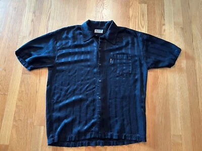 VINTAGE BC ETHIC Party Club Lounge Shirt Large Men's Made In USA Black - Image 1 of 4