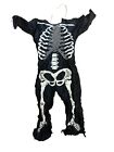 Vintage 1960S-70S Youth Skeleton Costume No Mask 39? & Skeleton/Witch Decoration