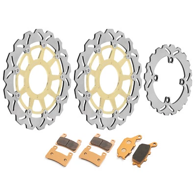 Full Set Brake Rotors Discs Pads For Honda VTR1000 RC51 2000-2007 RVT1000R SP - Image 1 of 4