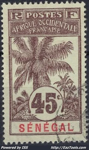 SENEGAL PALMIER N° 41 AVEC OBLITERATION  - Picture 1 of 2