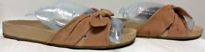 LOEFFLER RANDALL BLUSH PINK COMFORT PLATFORM SLIDE SANDALS BOW AT TOE SZ 10 1/2 - Picture 1 of 11