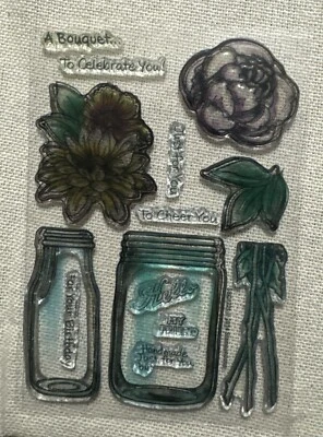 STAMPENDOUS ~ BOUQUET FOR YOU ~ Fran's Clear Acrylic Stamp Set SSC1221 - Image 1 of 3
