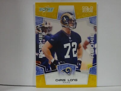 2008 Score Gold Zone St. Louis Rams Football Card #332 Chris Long /400 - Image 1 of 2