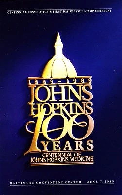 USPS First Day Ceremony Program #2194A $1 Johns Hopkins Medicine Nursing 1989 - Image 1 of 2