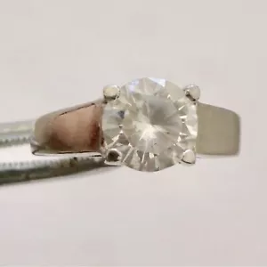 .50 Ct White Round Cut Lab Created Diamond Solitaire Engagement Ring Size 5 - Picture 1 of 9