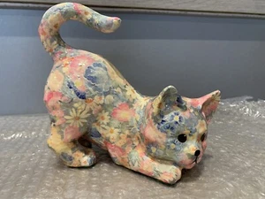 Cat Ornament Early 1980’s Chintz Decoupage - Picture 1 of 5