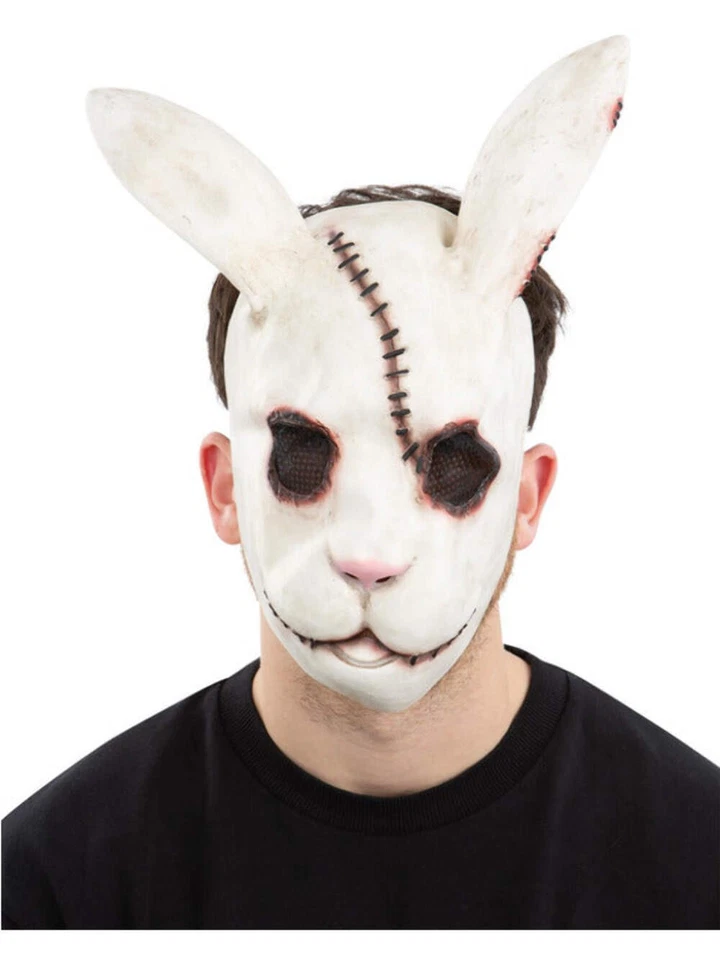 Horror Hase Latex Maske Erwachsene Halloween Kostüm Accessoire Hase Kaninchen - Bild 1 von 1