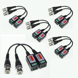 10 Pcs CCTV Cámara Balun de vídeo pasivo BNC Conector macho Adaptador de cable coaxial - Imagen 1 de 8