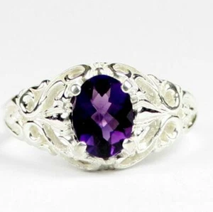 925 Sterling Silber Damen Ring, Amethyst, SR113 - Bild 1 von 5