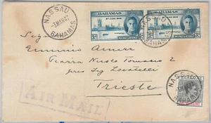56285 - BAHAMAS - POSTAL HISTORY -10 p rate on COVER to Trieste ITALY 1947 - Picture 1 of 1
