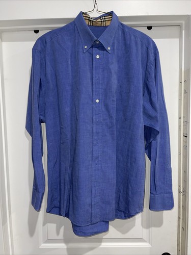 burberry abito camicia blu XL made in USA