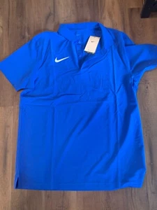 NWT Men's Large Nike Coach Sideline Polo Shirt Dri-Fit Royal Blue DV6749-481 LG - Bild 1 von 3