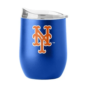 New York Mets 16oz Curved Stainless Steel Travel Tumbler MLB Mug Glass - Picture 1 of 1