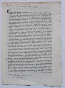 Roma compiti dei delegati apostolici in caso di peste o febbre gialla 1816 - Imagen 1 de 3