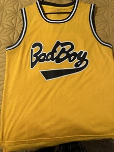 Biggie Smalls Retro Bad Boy #72 Jersey Adult S Rap Hip Hop Embroidered Yellow - Picture 1 of 2