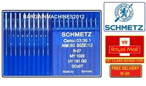 SCHMETZ B-27 DCX27 UY191GS SIZE80/12 INDUSTRIAL OVERLOCKER SEWING MACHINE NEEDLE - Picture 1 of 4