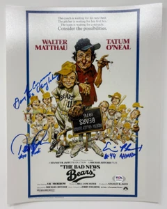Póster de la película The Bad News Bears firmado múltiple 11x14 Engelberg, Rudi, Ahmad PSA - Imagen 1 de 3