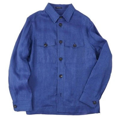 Manto S/S 2025 'Freisa' Lightweight Linen Overshirt Field Jacket L (Eu 52) New - Image 1 of 4