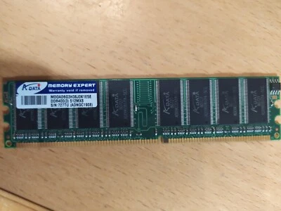 Adata RAM MDOAD6G3H38J0K1E58(512 MB, DDR400,  PC3200, 240 pin) - Image 1 of 2