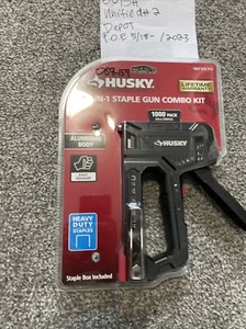 Husky 3 In 1 Staple Gun Kit Aluminum With 1000 Staples 089 - Picture 1 of 13