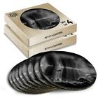 8 X Boxed Round Coasters   Bw   Underwater Scuba Diving Cave Diver 40774
