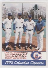 1992 Cracker Jack Columbus Clippers Police Ted Uhlaender Mike Brown Hop Cassady