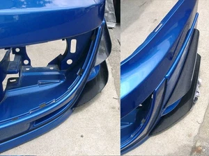 CARBON DOUBLE CANARDS SET FR BUMPER for SUBARU IMPREZA GDB EJ20 IMPRE-GDB-R01 - Picture 1 of 12