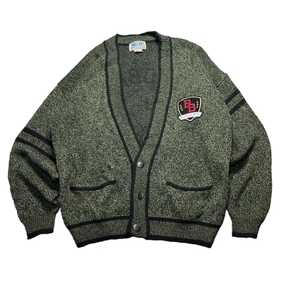 Vintage Bugle Boy Sweater Men's Large Global Challenge Cardigan 90s Retro Vtg - Image 1 of 4