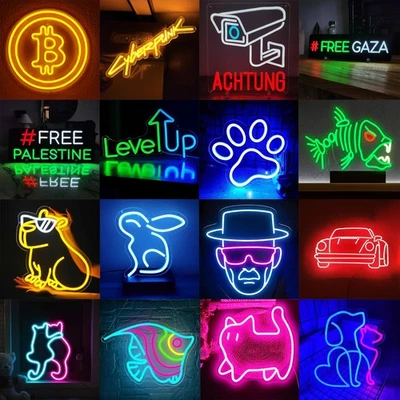 Neon LED Schild USB Licht Wand Deko Leuchte Gaming Setup Streamer Beleuchtung - Bild 1 von 4