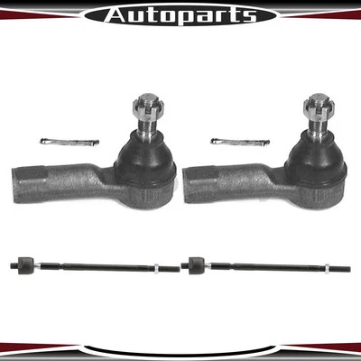 4pcs Inner Outer Tie Rod End Fits 1990 1991 1992 1993 Toyota Celica Delphi - Image 1 of 4