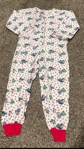 Ashley Taylor Vintage 100% Cotton Flannel Christmas One Piece Pajama Size Large - Picture 1 of 6