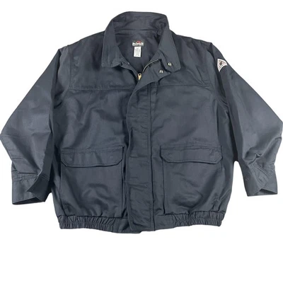 Chaqueta Bulwark Excel FR ComforTouch para Hombres Extra Grande Azul Marino Resistente al Fuego JLJ8W3 Foto 1 de 4