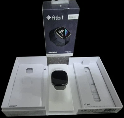Fitbit Sense Advanced Smartwatch, Heart Health, Carbon/Graphite Stainless Steel - Bild 1 von 4