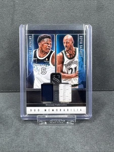 Anthony Edwards/Kevin Garnett 2024-25 Panini Silhouette Duo Memorabilia GAME USE - Bild 1 von 2