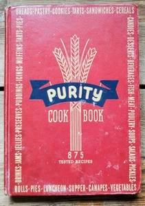 Purity Cook book 1945 Hardcover 209 Pages Purity Flour Mills Canada 875 Recipes - Imagen 1 de 10