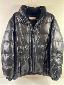 Calvin Klein Giubbotto Uomo Nero Tampone Antivento Taglia Large Tasche Caldo - Foto 1 di 14