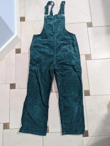 XL - Girls Corduroy Wide Leg Overalls - Cat Jack - Forest Green - Picture 1 of 7