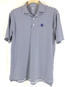 Turtleson Tour Performance Lakewood Ranch Mens L Blue White Polo Golf Shirt - Picture 1 of 9