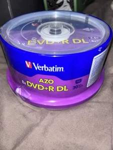 Set Of 30 DVD 📀 Blank Discs Verbatim Azo 8xDVD+R DL Sealed And Brand New - Picture 1 of 4