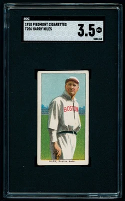 1909-11 T206 Piedmont - Harry Niles - Boston - SGC 3.5 Centered - Image 1 of 2