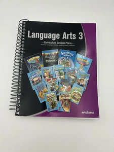 Homeschool Language Arts 3 Curriculum Lesson Plans Grade 3 Abeka Black Cover - Picture 1 of 4