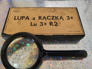 Lupe mit Griff 3x Modell Lu 3x R2 - Vintage poliert optisch funktioniert! - Bild 1 von 5