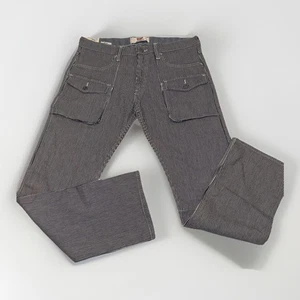 NWT Levi’s Hickory Stripe Workwear Pants Tab Marked Size 32x30 Actual 34 X 30 - Picture 1 of 12